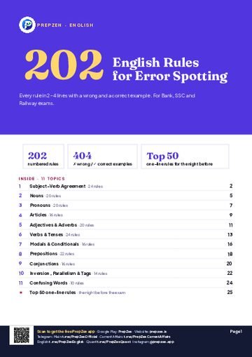 200 English Rules (quick revision) PDF cover
