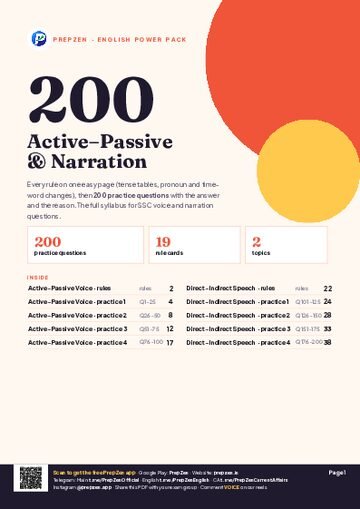 Active–Passive & Narration PDF cover