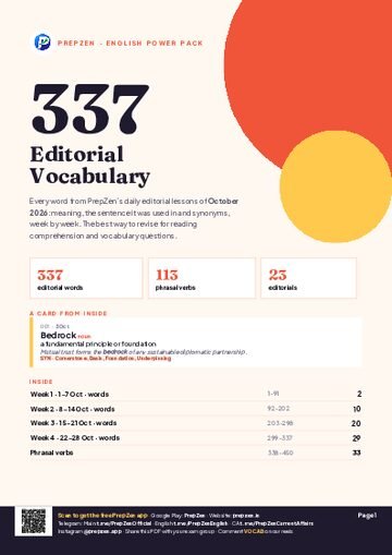 October 2026 Editorial Vocabulary PDF cover